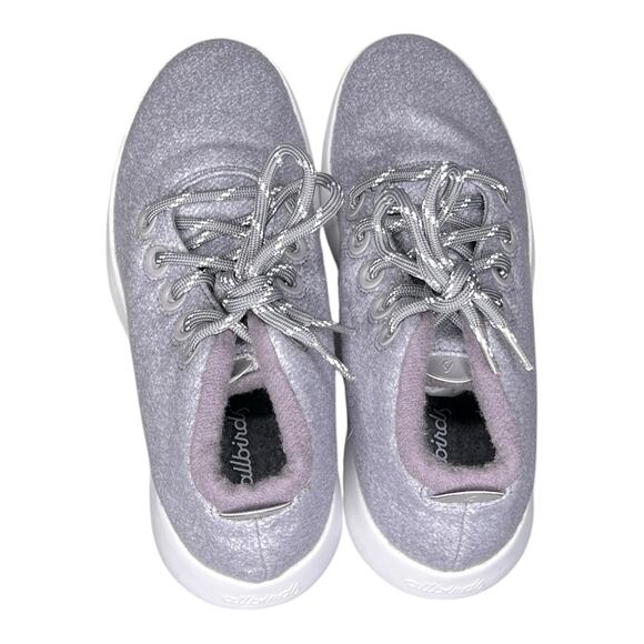 Allbirds (W8) Wool Runner-Up Mizzle Sneakers Weather-Resistant Lightweight Grey - Picture 2 of 13